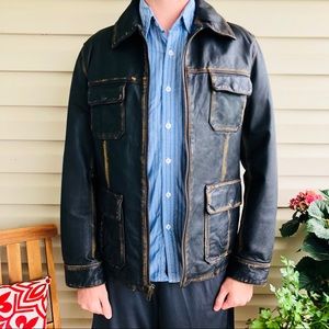 Men’s 100% Leather Aeropostale Jacket Size M